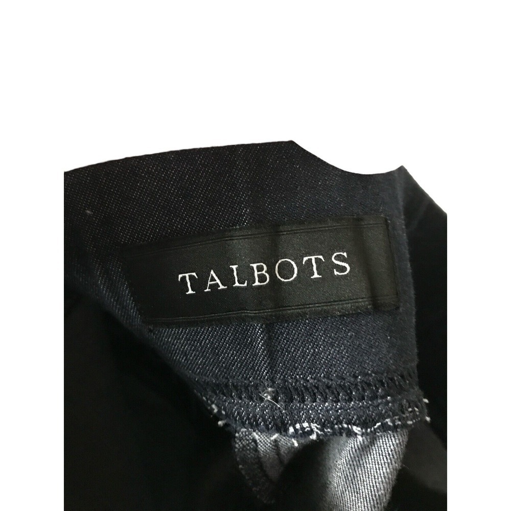 Talbots Navy Blue Denim elastic Waist Essex Ankle Pant - Picture 4 of 4
